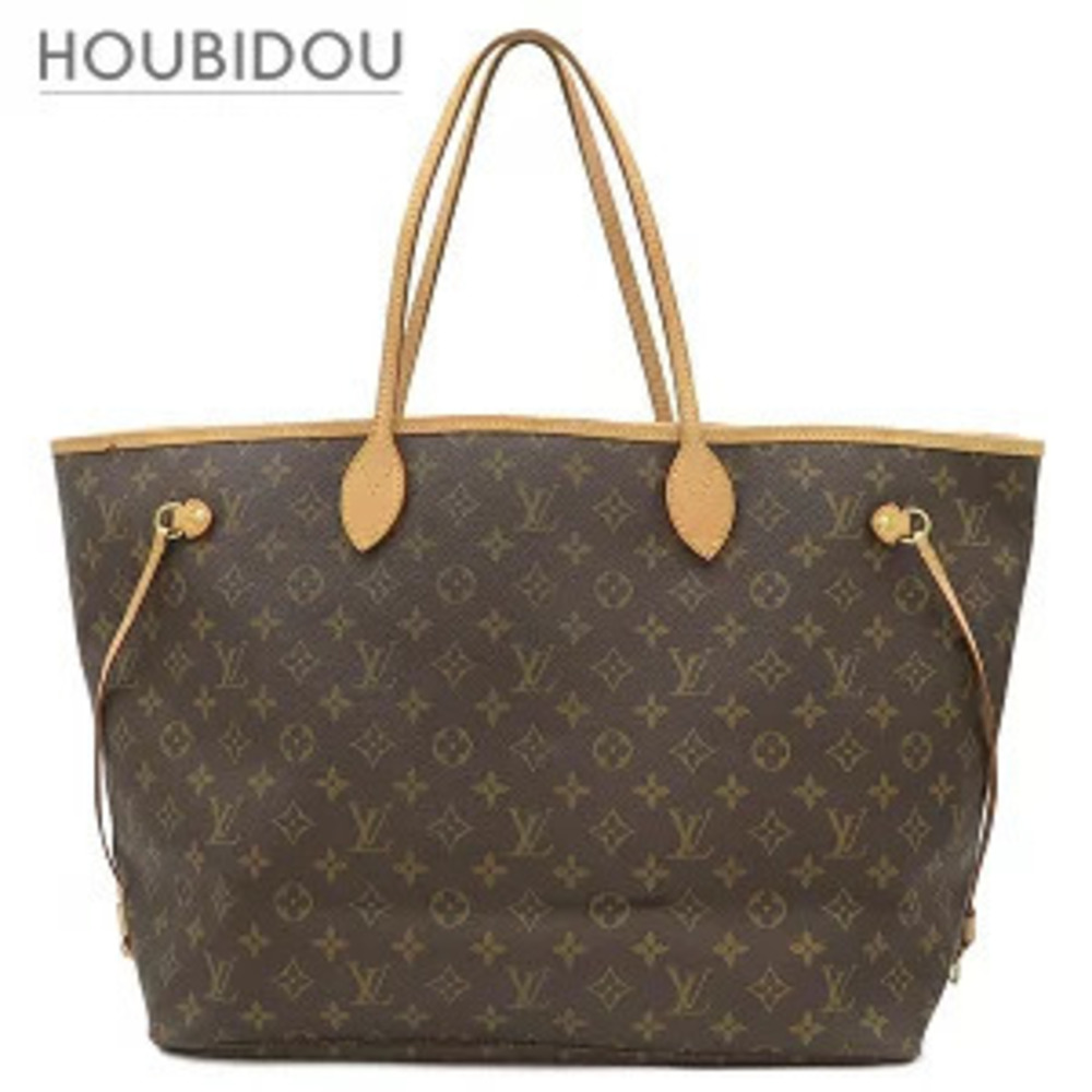 Louis Vuitton Neverfull Monogram Canvas Tote Bag Brown